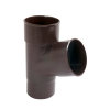 Nicoll Techtan hwa T-stuk 67°, pvc, 2x inwendig lijm x verjongd spie, bruin, RAL 8017, 80 mm
