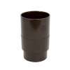 Nicoll Techtan verlengde hwa mof, pvc, inwendig lijm x verjongd spie, bruin, RAL 8017, 80 mm