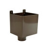 Nicoll Techtan hwa vergaarbak, pvc, bruin, RAL 8017, 80 mm 