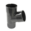 Nicoll Techtan hwa T-stuk 67°, pvc, 2x inwendig lijm x verjongd spie, antraciet, RAL 7016, 100 mm