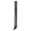 Nicoll Techtan hwa traditioneel ondereind, pvc, gebogen, antraciet, RAL 7016, 100 mm, l = 1 m 