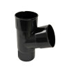 Nicoll Techtan hwa T-stuk 67°, pvc, 2x inwendig lijm x verjongd spie, zwart, RAL 9011, 80 mm 