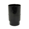 Nicoll Techtan verlengde hwa mof, pvc, inwendig lijm x verjongd spie, zwart, RAL 9011, 80 mm 