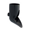 Nicoll Techtan hwa uitloop, pvc, gebogen, zwart, RAL 9011, 80 mm 