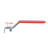 RIV handgreep, staal, rood, type 9005, geschikt voor RIV afsluiters maat ¼", 3/8" en ½" 