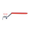 RIV handgreep, staal, rood, type 9005, geschikt voor RIV afsluiters maat 1½", 2" en 2½" 