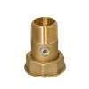 RIV koppeling voor gasmeter met drukmeetpunt, messing, type RIV 8102, bu.dr. x bi.dr., 1" x 1¼" 