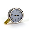 Buisveer manometer met onderaansluiting, glycerinevulling, 0 - 6 bar 