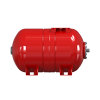 Varem Druckausgleichsbehälter, Typ Maxivarem LS, Karbonstahl-Flansch, horiz., 2 bar, rot, 1", 60 l 