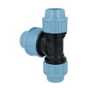 Unidelta verloop T-stuk 90°, pp, 3x klem, Kiwa, 16 bar, 25 x 32 x 25 mm 
