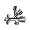 Raminex hoekstopkraan, messing verchroomd, incl. keerklep, ½" x ¾" bu.dr. x 3/8" 