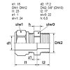 VSH draad koppeling, Super, S1202, messing, knel x buitendraad, Kiwa, Gastec QA, 15 mm x 3/8" 