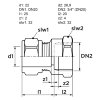 VSH schroef koppeling, Super, S1204, messing, knel x binnendraad, Kiwa, Gastec QA, 22 mm x ¾" 