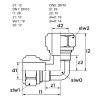 VSH knie 90°, Super, S1210, messing, 2x knel, Kiwa, Gastec QA, 12 mm 