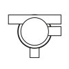 Attema T-doos, 4 invoeren, 2x rechts / 1x links, 16 mm 