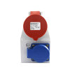 Mennekes CEE wandcontactdoos, 400 V, 5-polig, 1x 16 A, IP44, type Twinbox, 1 randaarde-contactdoos 