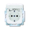 ABB Busch-Jaeger wandcontactdoos, randaarde en klapdeksel, Reflex SI, inbouw, wit 
