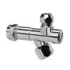 Raminex hoekstopkraan, messing verchroomd, met filter, 15 x 10 mm knel 