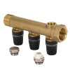 TECElogo verdeler, messing, ppsu, 16 mm x ¾", 3 groepen 