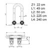 TECElogo gesloten aansluitunit vernikkeld, voor wandmontage, 16 mm