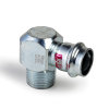 Viega Prestabo overgangs knie 90°, SC-Contur, type 1114.1, pers x buitendraad, 22 mm x ¾" 
