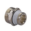 Uponor aansluitnippel voor radiator, S-Press, messing gecoat, bu.dr. x euroconus bu.dr., ½" x ¾" 