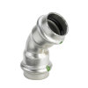 Viega Sanpress bocht 45°, SC-Contur, type 2326, rvs, 2x pers, 22 mm 