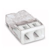 Wago lasklem, compact, transparant/ wit, type 2273-202, 2x 0,5 - 2,5 mm², doos à 100 stuks 