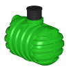 Regenwassertank, Polyethylen, 6.000 Liter, 282 x 180 x 205 cm, mit Deckel, unterirdisch 