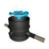 Varitank regenwater filter met schacht, Varitank 150/325, 2x 110/125 mm 