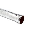 Loro-X Regenstandrohr, feuerverzinkter Stahl, 100 mm, mit Muffe, L = 2000 mm 