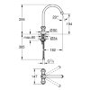 Grohe keukenmengkraan, serie Costa-L, 3/8", chroom, 1-gats 