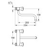 Grohe keukenmengkraan, serie Costa-L, onderuitloop, ¾", chroom 