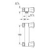 Grohe douchemengkraan, serie Costa L, 2 draaiknoppen, chroom, onderaansluiting, ¾" x 15 cm 