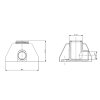 Muurplaat, opbouw, met buitendraad en rozet, ½" x 12 mm, set à 2 stuks 