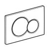 Geberit bedieningspaneel, type Sigma01, kunststof, 2-knops, chroom 