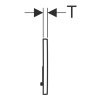 Geberit bedieningspaneel, type Sigma01, kunststof, 2-knops, chroom 