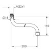 Grohe uitloop met perlator, voor keukenmengkraan Costa-L, 200 mm 