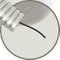 Snelflex voorbedrade flexibele buis, met installatiedraad, Eca