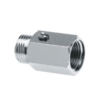 Bonfix Mini-Kugelhahn, Messing verchromt, Außengewinde x Innengewinde
