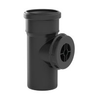 Valsir Blackfire HT Reinigungsrohr mit Schraubverschluss, Manschette x Spitzende