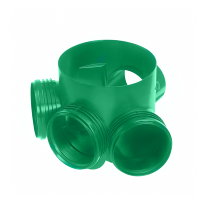 Wavin SX315 Green Kontrollschacht, 4x Muffe