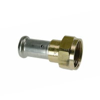 Henco koppeling, messing, rvs, pers x wartel