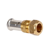 Henco overgangs koppeling, messing, rvs, pers x knel