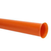 GrainPlastics Endrohr, mit Flansch, für Drainagerohr