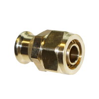 Henco overgangs koppeling, messing, rvs, pers x knel