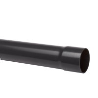 Drukbuis met aangevormde lijmmof, pvc, donkergrijs, 25 t/m 90 mm