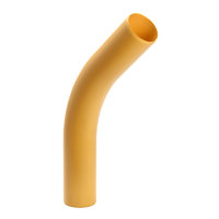 Bocht 45° voor gas, slagvast pvc, 2x spie