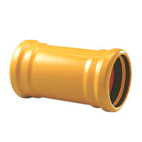 Overschuifmof voor gas, slagvast pvc, 2x manchet