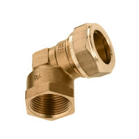 Bonfix Gewindebogen 90°, Messing, Innengewinde x Klemmringverschraubung